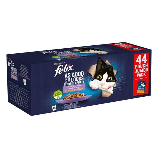 FELIX Fantástica Seleção de Sabores em Gelatina sortida embalagem 44 x 85 g Gato