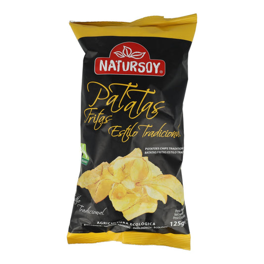 Batata chips biológica com casca, Natursoy 125 g