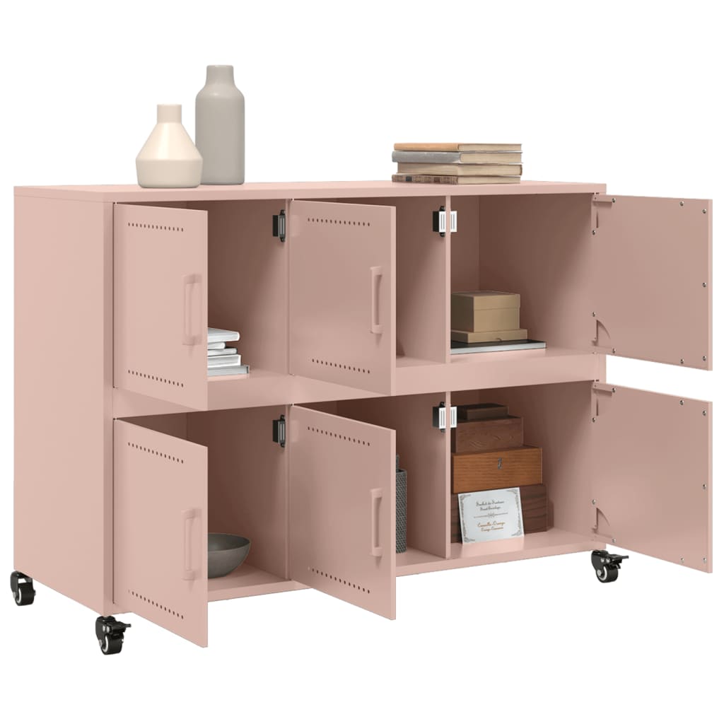 Aparador De Acero Laminado En Frío Rosa 100,5x39x72 Cm / Vetonek_1