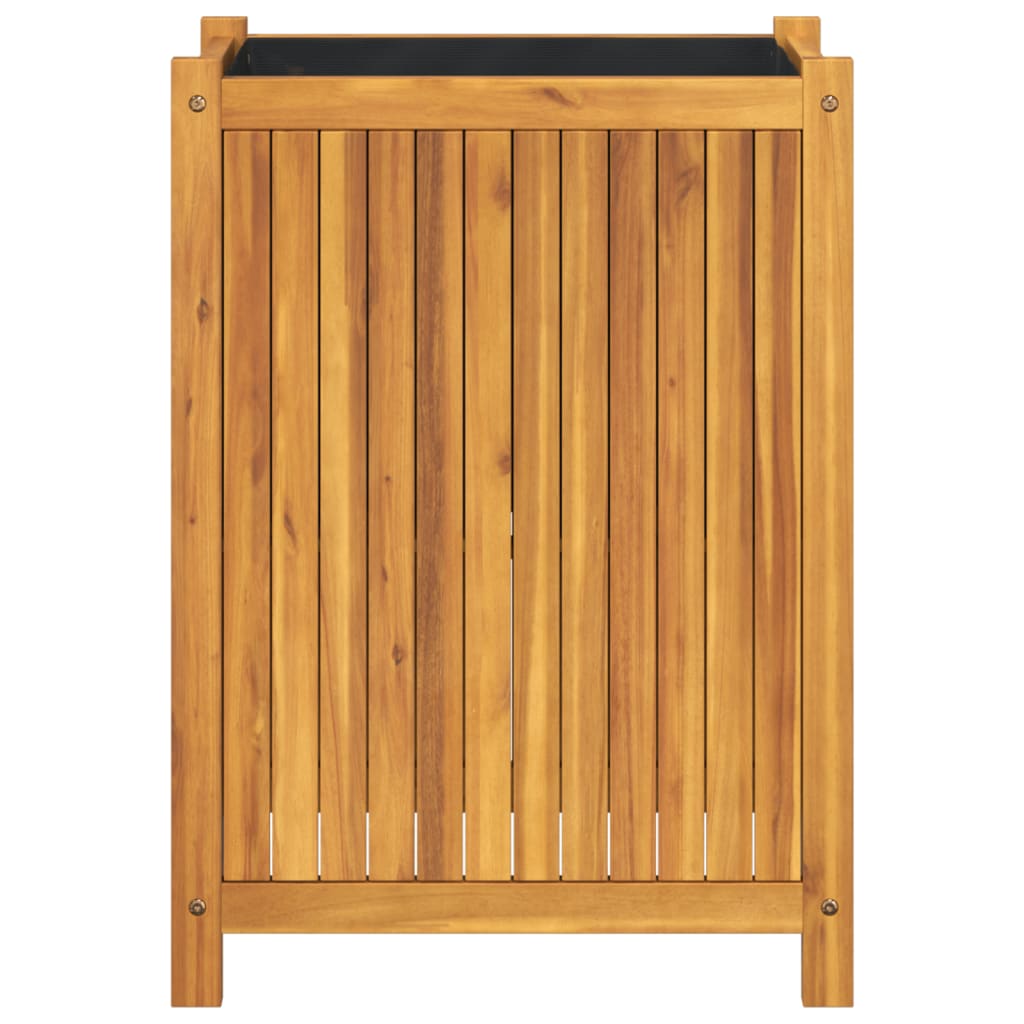 Jardinera Con Forro Madera Maciza De Acacia 54x31x75 Cm_3