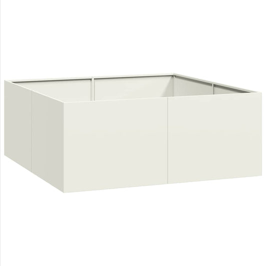 Jardinera Acero Blanco 100x100x40 Cm_0