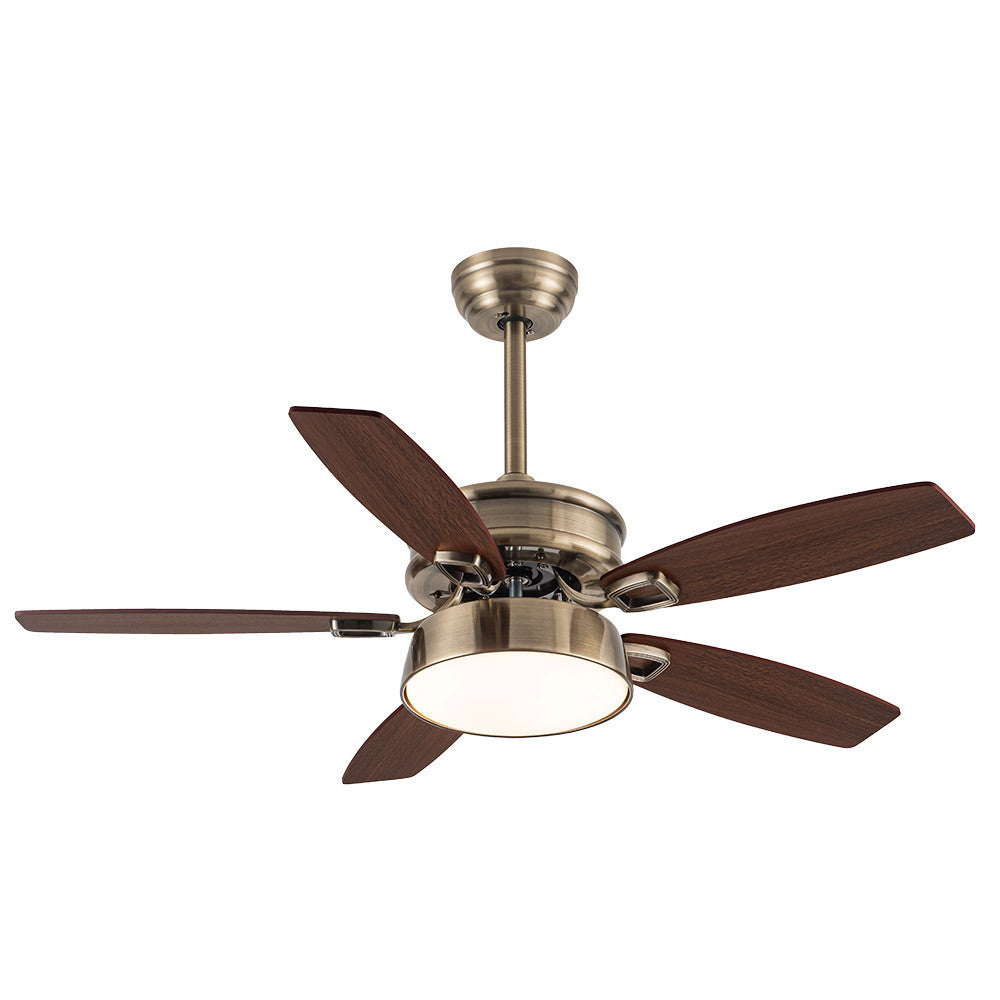 Ventilador 30w Dc Braw Cuero 5 Aspas Nogal/roble 6 Vel. 3 Colores 106,7d C/remoto, Memoria Y Temporizador 2850lm_1