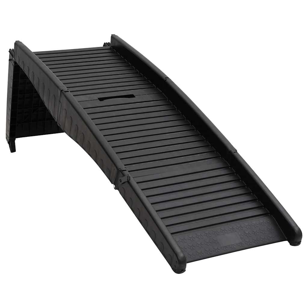 Rampa Plegable Para Perros Plástico Negro 153x40x12,5 Cm_4