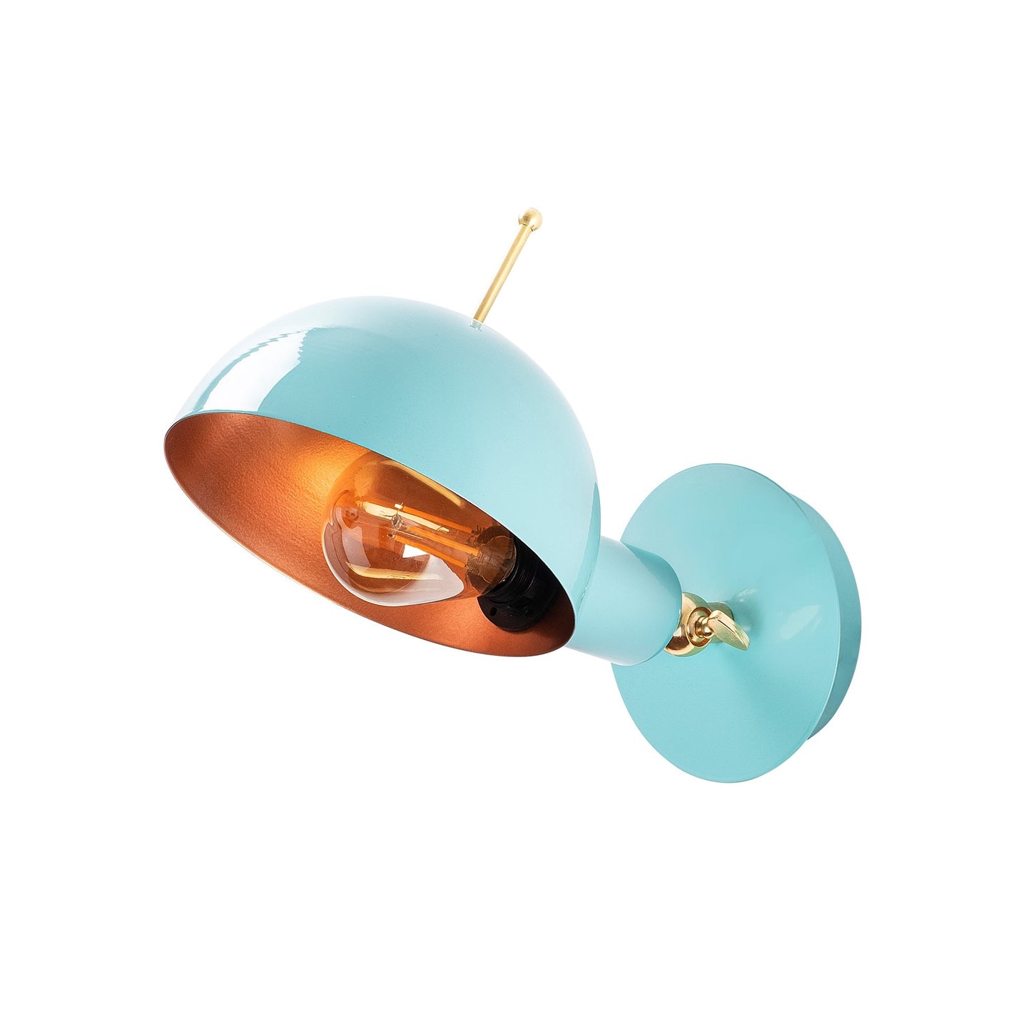 Aplique De Pared, Metal , Turquesa cobre, 6x12x27, Casquillo E 27 Max 40 W_2