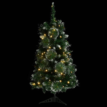 Vidaxl Árbol De Navidad Preiluminado Con Luces Y Soporte Verde 90 Cm_1