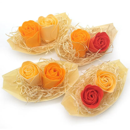 10 Barcas Con Flores Para Regalo Invitados (naranja) - Rosas De Jabón Para Baño Aromático. Detalle Original Para Eventos_0