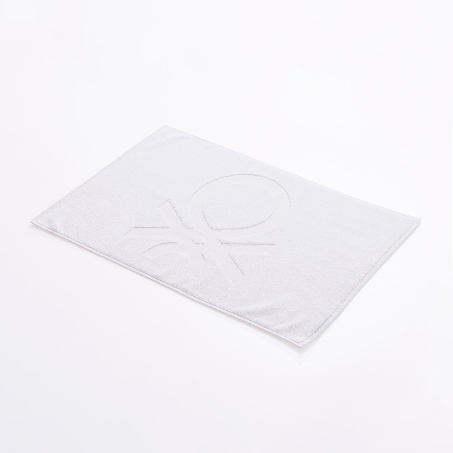 Alfombra De Baño 50x80cm 1000gsm 100% Algodon C/ Logo Bordado Blanco Core Benetton_1