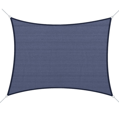 Outsunny Toldo Vela De Sombra Rectangular 4x6 M Con Anti-uv Azul_0