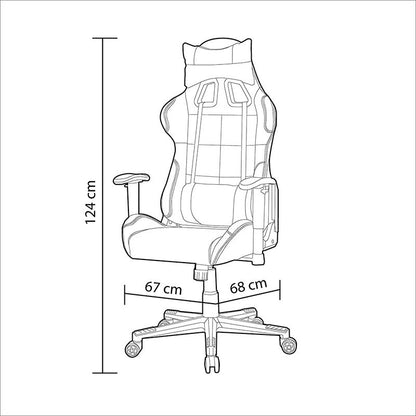 Silla Gaming Silverstone Símil, Negro, 67 X 124 X 68_5