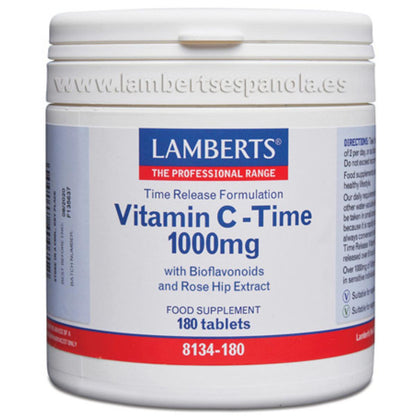 Vitamina C de Libertação Sustentada 1000 mg Lamberts 180 Comprimidos