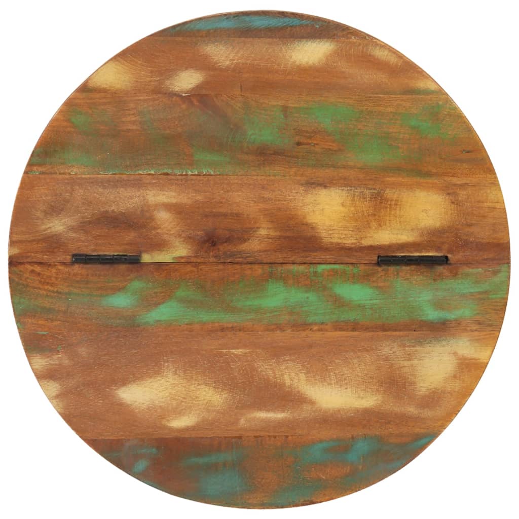 Mesa De Centro De Madera Maciza Reciclada 50x39,5 Cm_2