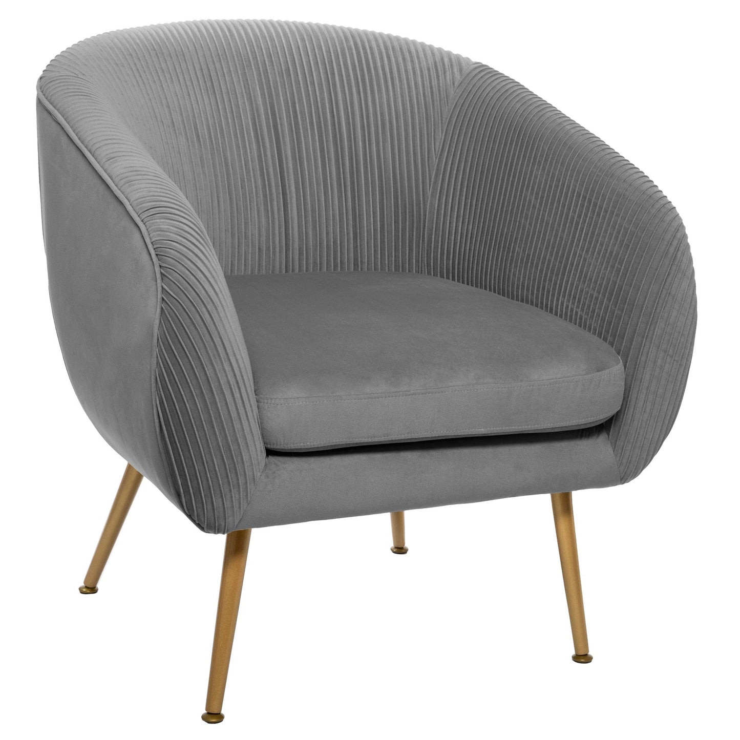 Well Home - Sillón solaro De Terciopelo Gris_0