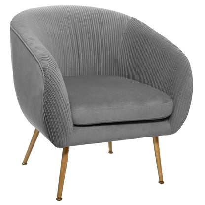 Well Home - Sillón solaro De Terciopelo Gris_0