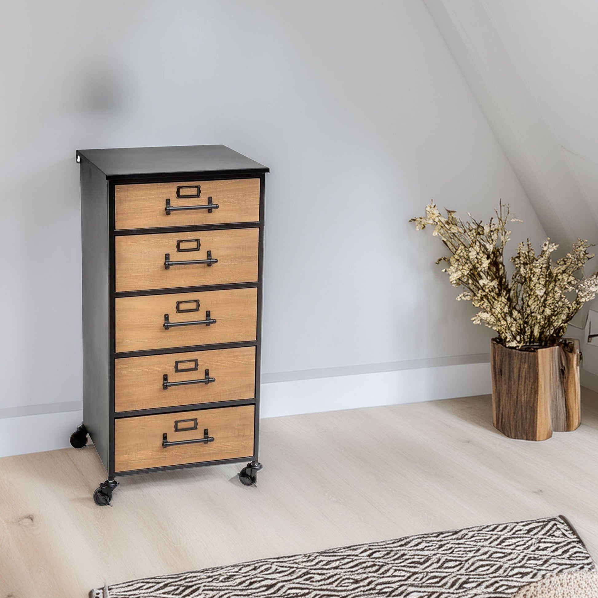 Wellhome Cajonera Archivos Retro Metal Y Madera_2