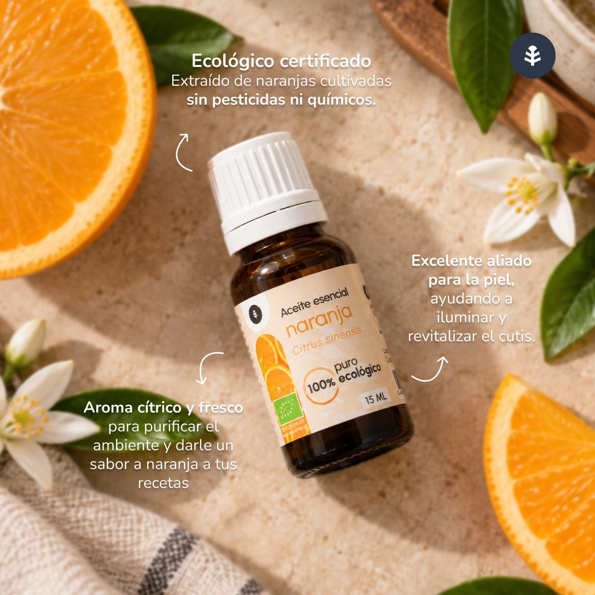 Óleo Essencial de Laranja Doce Bio Planeta Huerto 15 ml