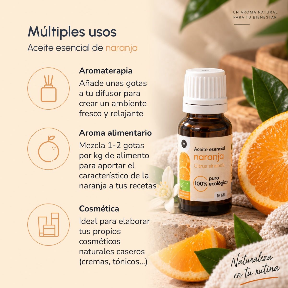 Óleo Essencial de Laranja Doce Bio Planeta Huerto 15 ml