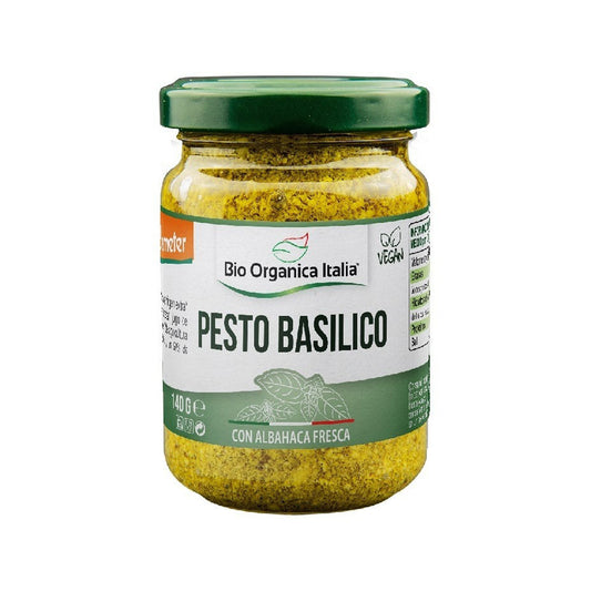 Pesto de Manjericão Verde Vegan Biológico Biológico Itália 140 gr