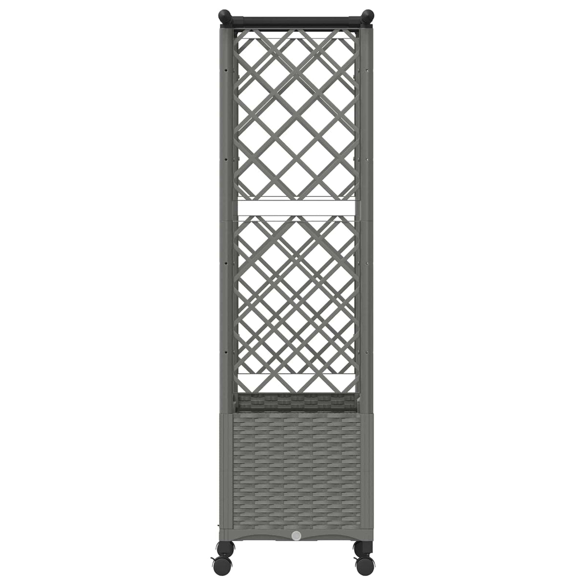 Cama Elevada Con Trellis Y Techo Gris Claro 124,5 X 40 X 142 Cm_4