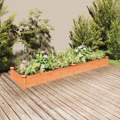 Jardinera Arriate Con Forro Madera Abeto Marrón 240x60x25 Cm_1