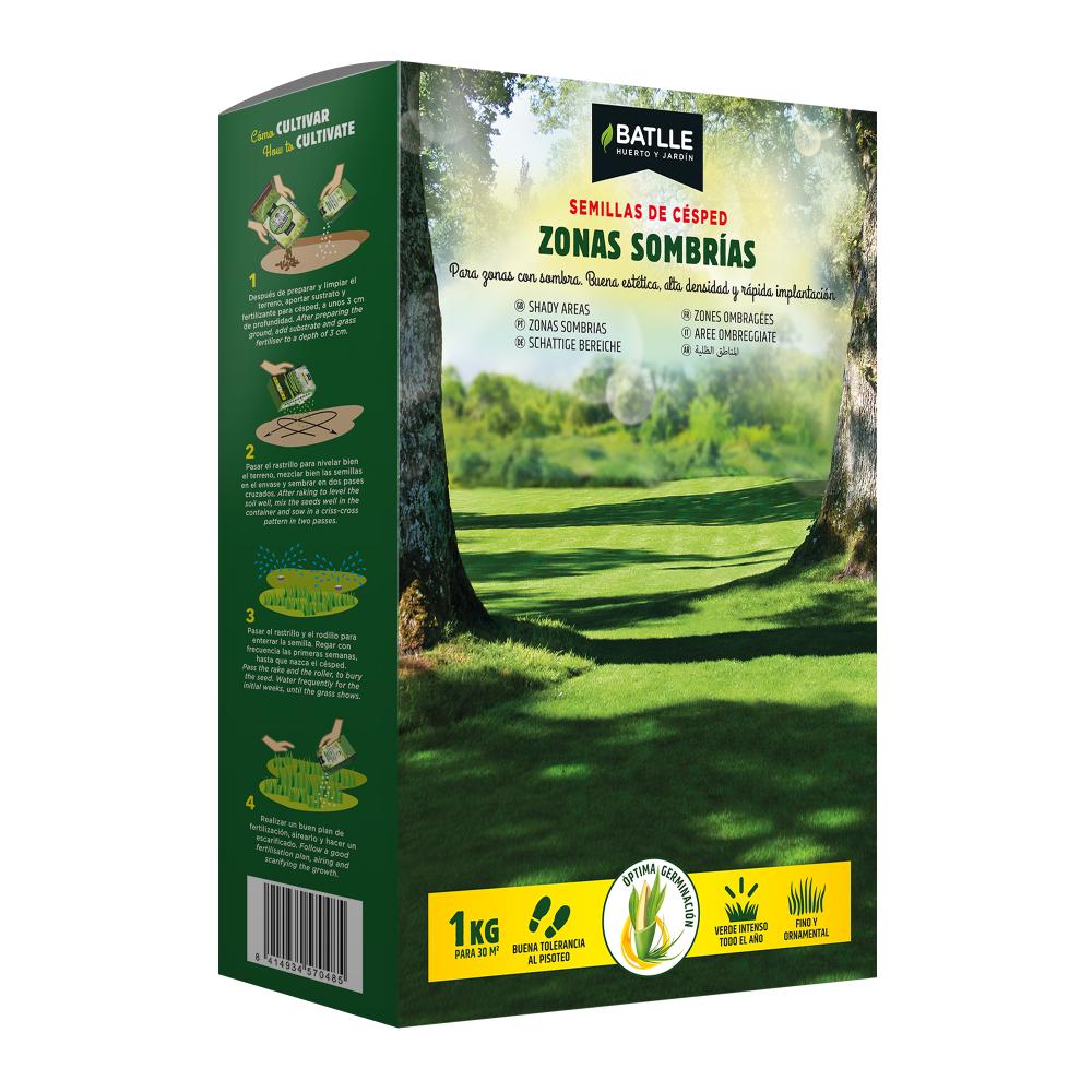 Sementes de erva-batlle para zonas sombreadas 1 kg