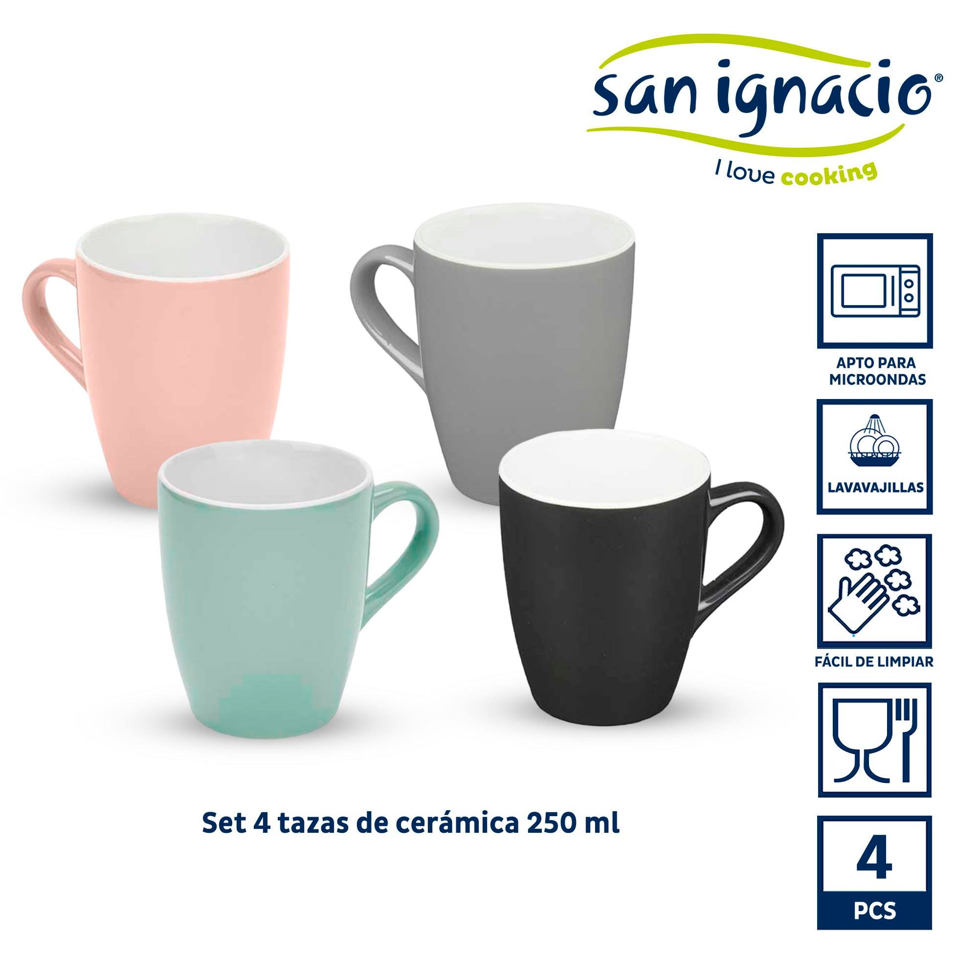 Set 4 Tazas 360ml Surt 4 Col Colección Vessia_1