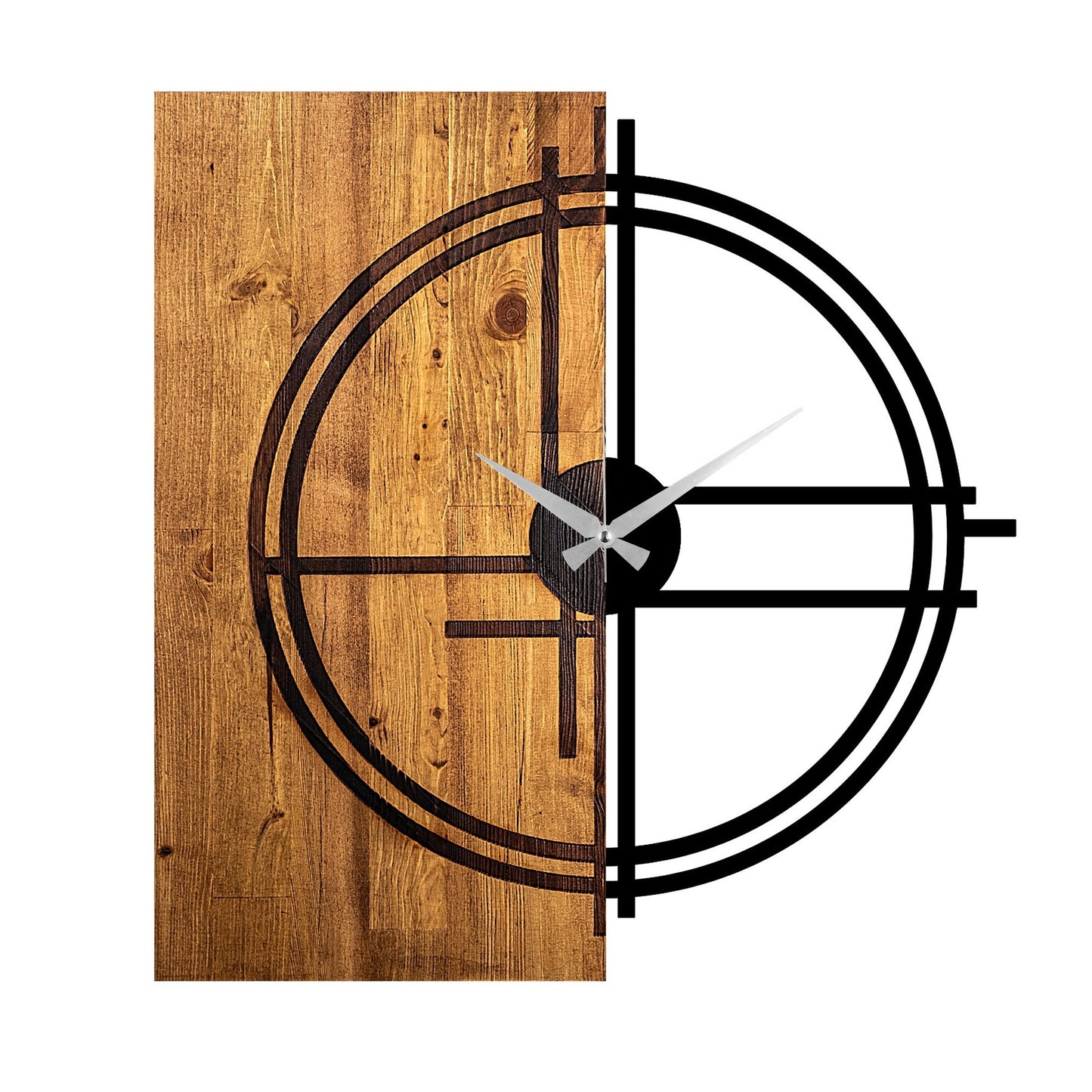 Reloj De Pared Madera Circular_0