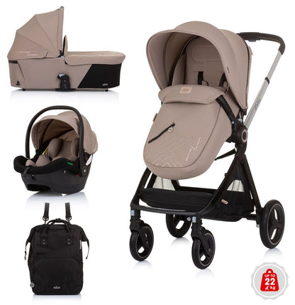 Carrito De Bebé Trío Elite Hasta 22 Kg Macadamia_0