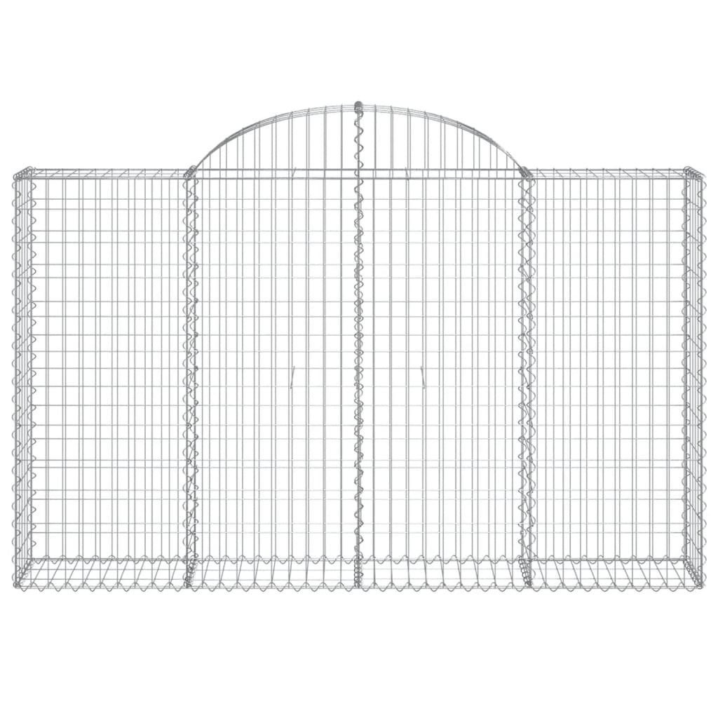 Cestas De Gaviones 4 Uds Forma De Arco Hierro 200x30x120/140 Cm_3