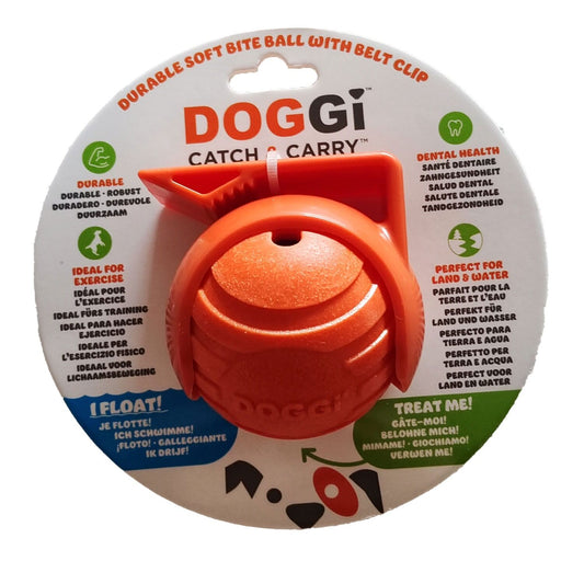 Juguete Para Perro Doggi Ball Con Clip Para Enganchar En Cinturón O Correa_0