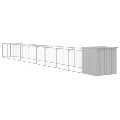 Vidaxl Caseta Perro Corral Acero Galvanizado Gris Claro 110x1017x110cm_4