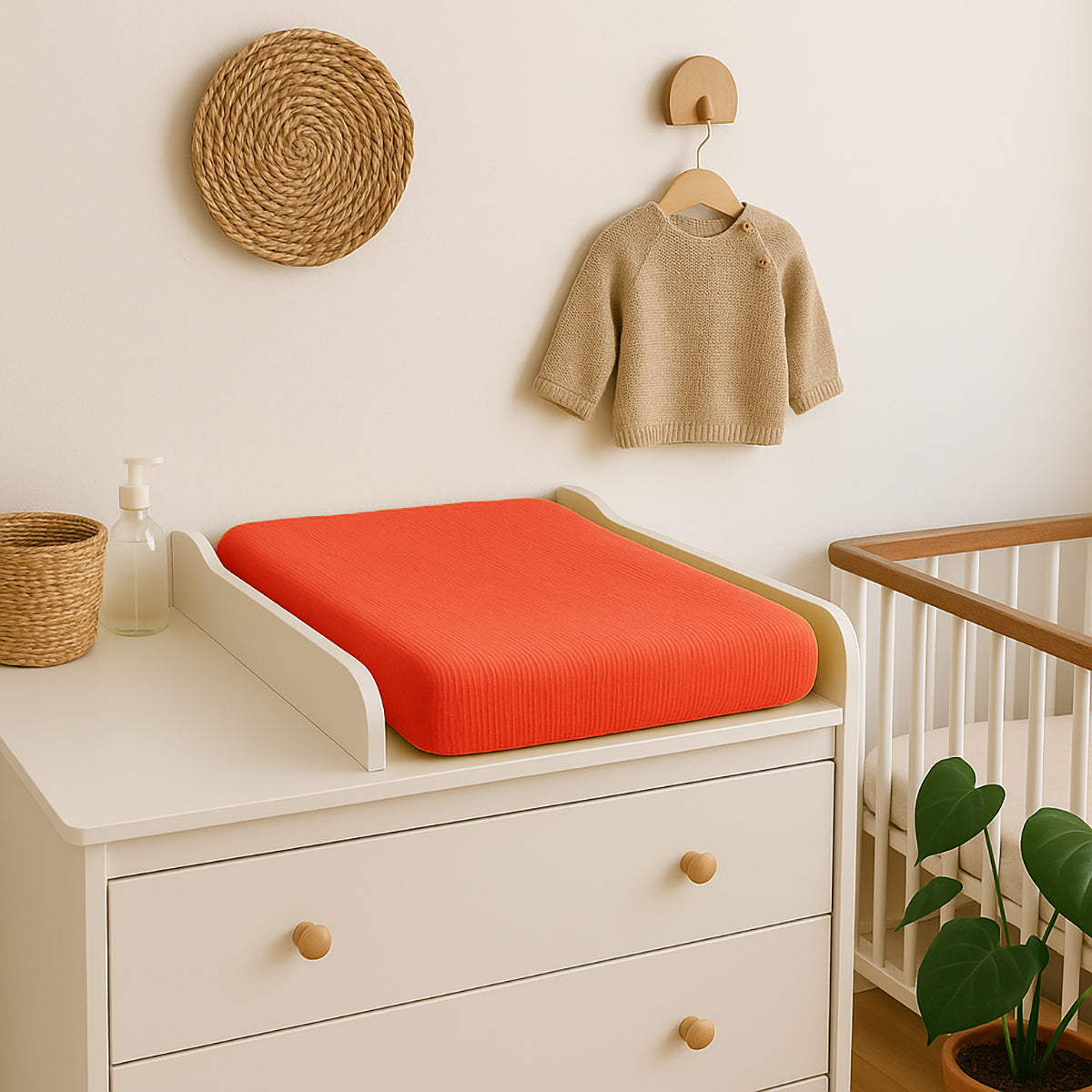 Funda De Colchón Para Cambiador En Algodón Bio Fresa_5