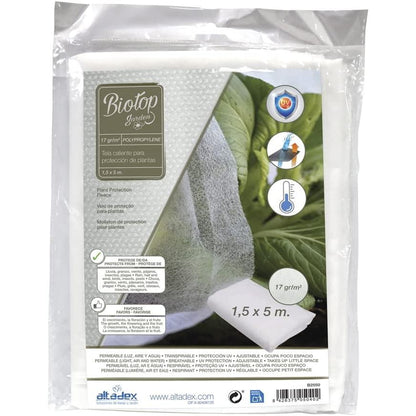 Tecido de proteção de culturas anticongelante Biotop 1,5 x 5 m 30 g/m²