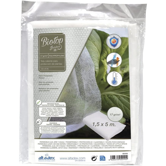 Tecido de proteção de culturas anticongelante Biotop 1,5 x 5 m 30 g/m²