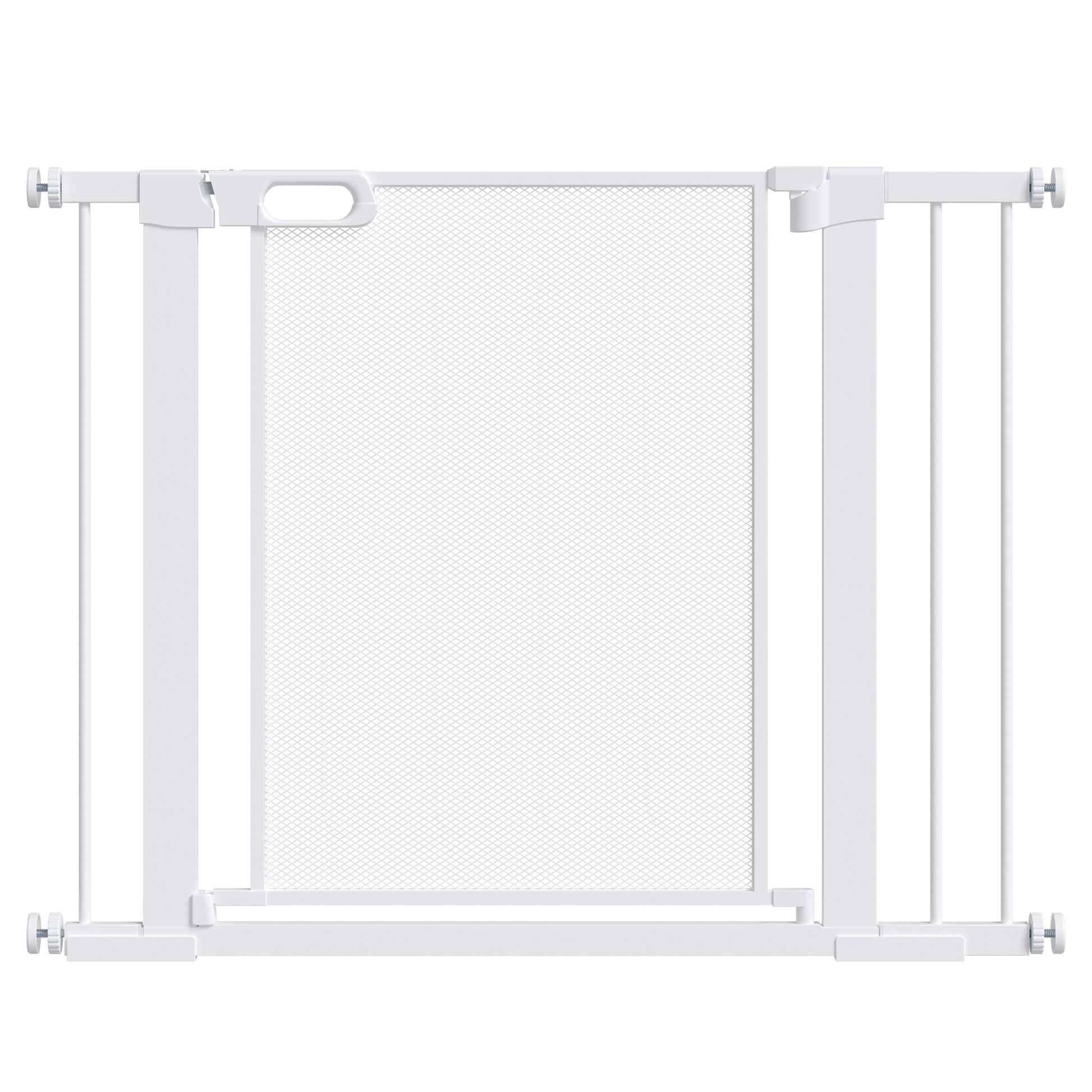 Pawhut Barrera De Seguridad Para Perros Extensible 75-103 Cm Con 2 Extensiones_0