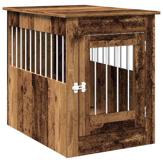 Jaula Para Perros Madera De Ingeniería Madera Vieja 55x80x68 Cm_0