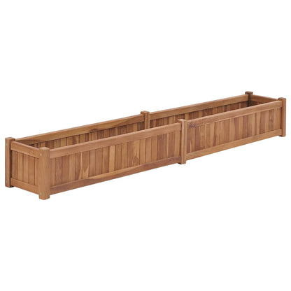 Arriate Elevado Madera Maciza De Teca 200x30x25 Cm_2