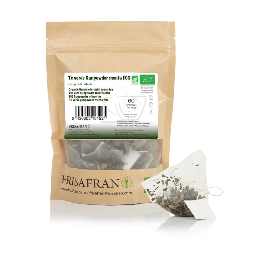 Té Verde Gunpowder Menta Ecológico Pirámides - Calidad Y Sabor | Frisafran 15 Uds_2