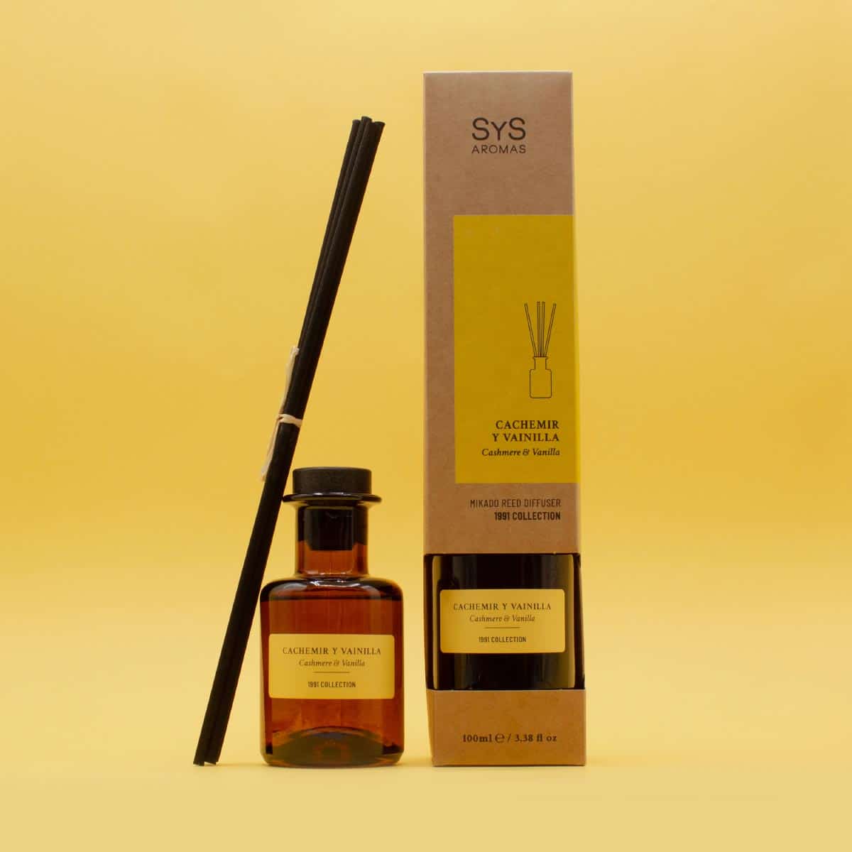 Ambientador Mikado Cachemir y Vainilla 1991 100 ml | Difusor de Varillas | Fragancia Dulce y Elegante | Hogar_2