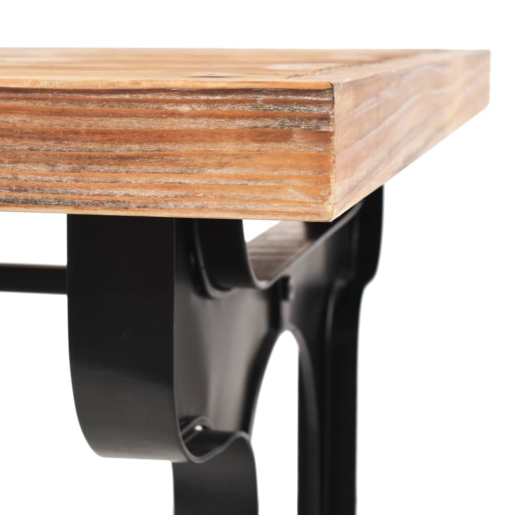 Mesa De Comedor Superficie Madera Maciza De Abeto 122x65x82 Cm_3