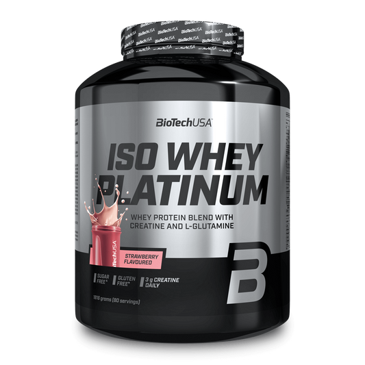 Iso Whey Platinum - 1816g - Fresa - Proteína De Aislado De Suero Isolate - Biotech Usa_0