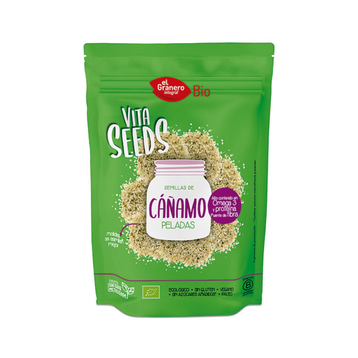 Sementes de Cânhamo Descascadas Vitaseeds Bio El Granero, 200 g 
