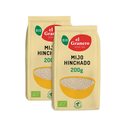 Embalagem de 2x Painço Tufado Eco El Granero 200 gr 