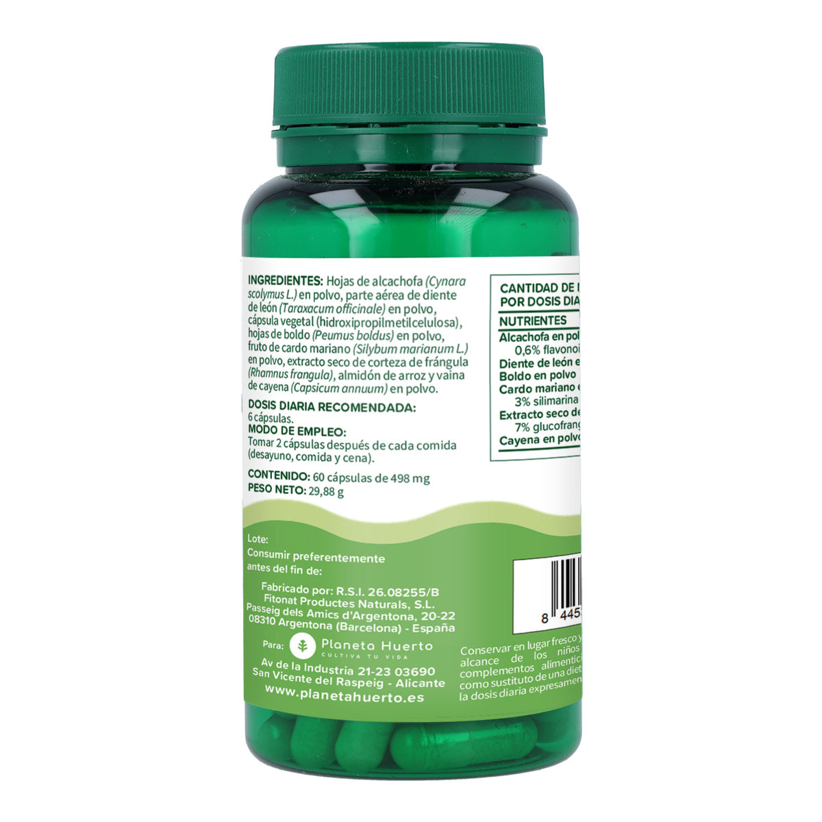 Desintoxicação do Fígado Purificação do Fígado Planeta Huerto 60 cápsulas