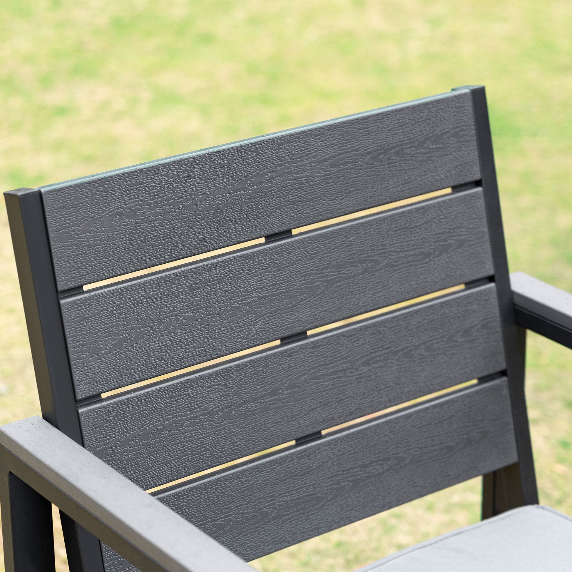 Outsunny Conjunto De Muebles De Jardín 4 Piezas Mesa Banco 2 Sillas Con Cojines_4