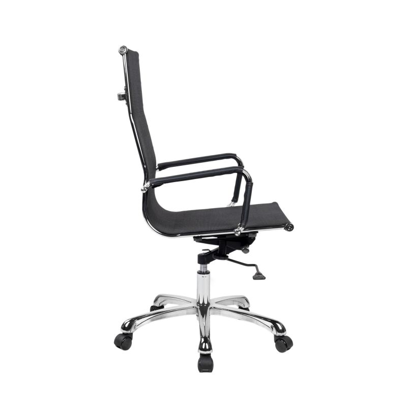 Silla De Oficina Bolonia Malla, Negro, 58 X 108–112 X 62,5_3