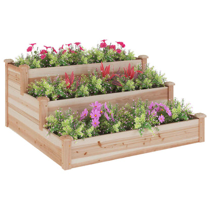Jardinera Arriate Madera Maciza Abeto 120x120x56 Cm_2