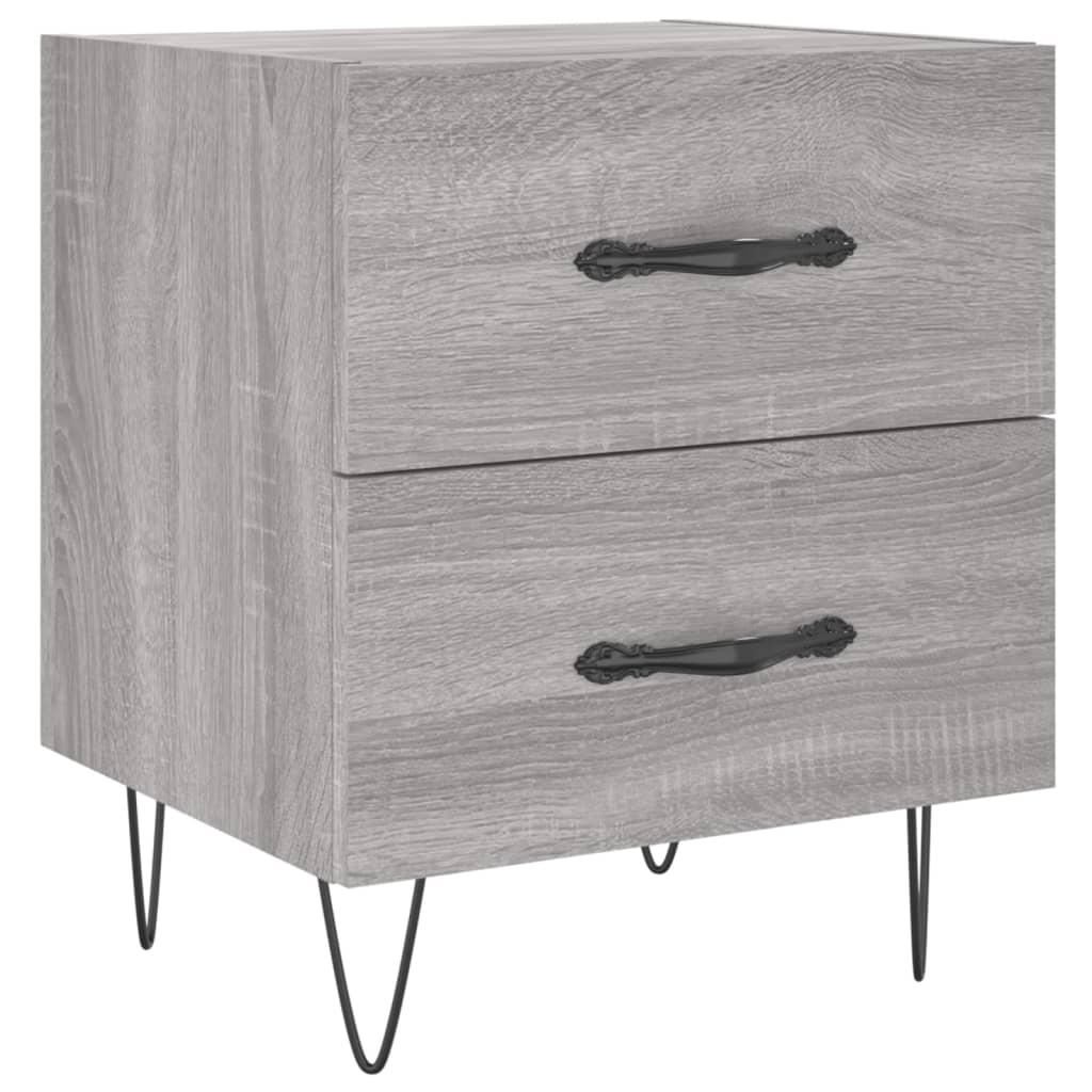 Mesitas Noche 2 Uds Madera Ingeniería Gris Sonoma 40x35x47,5 Cm_3