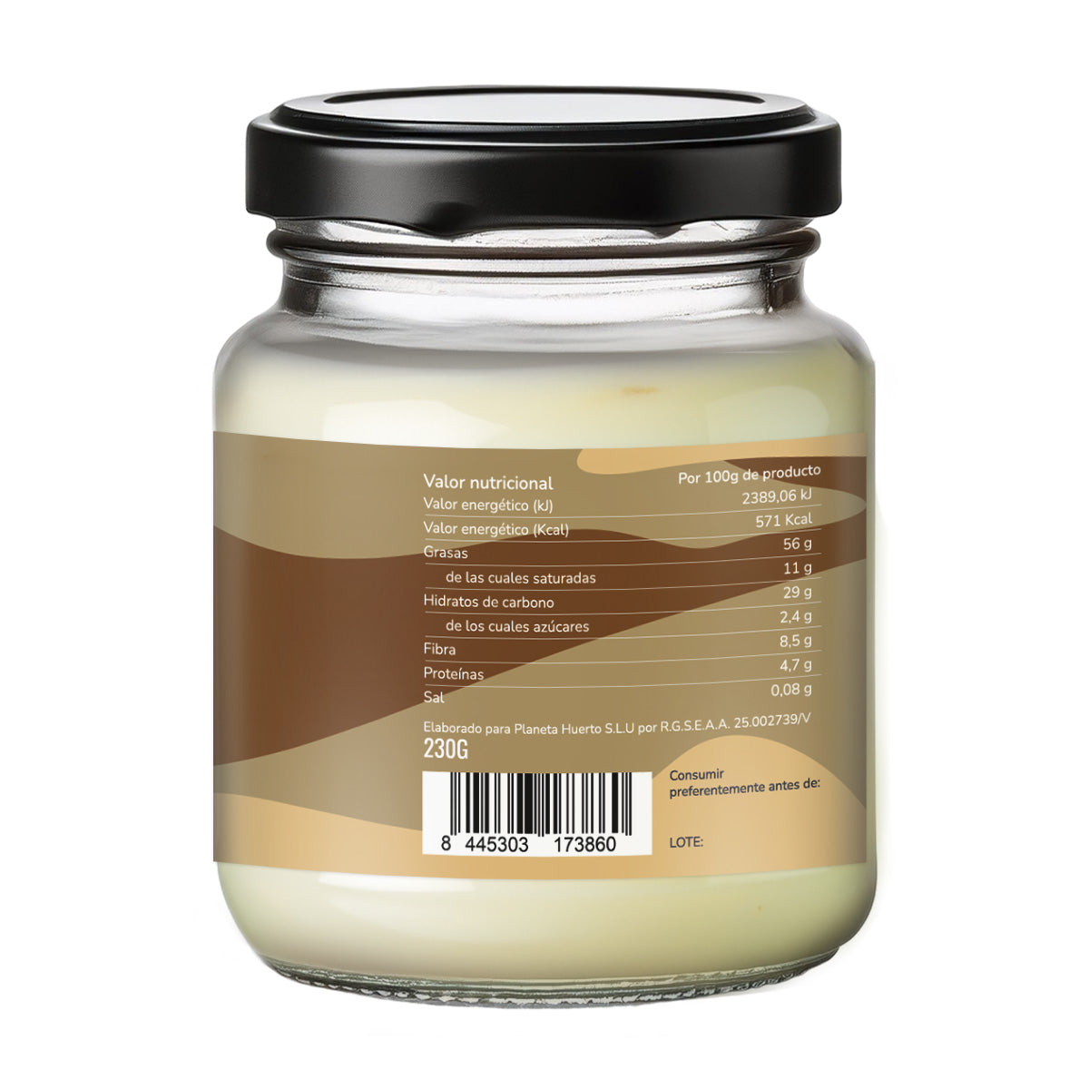 Creme de chocolate branco com macadâmia ECO Planeta Huerto 230 gr