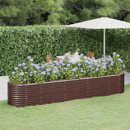 Jardinera Arriate Acero Galvanizado Marrón 368x80x68 Cm_1