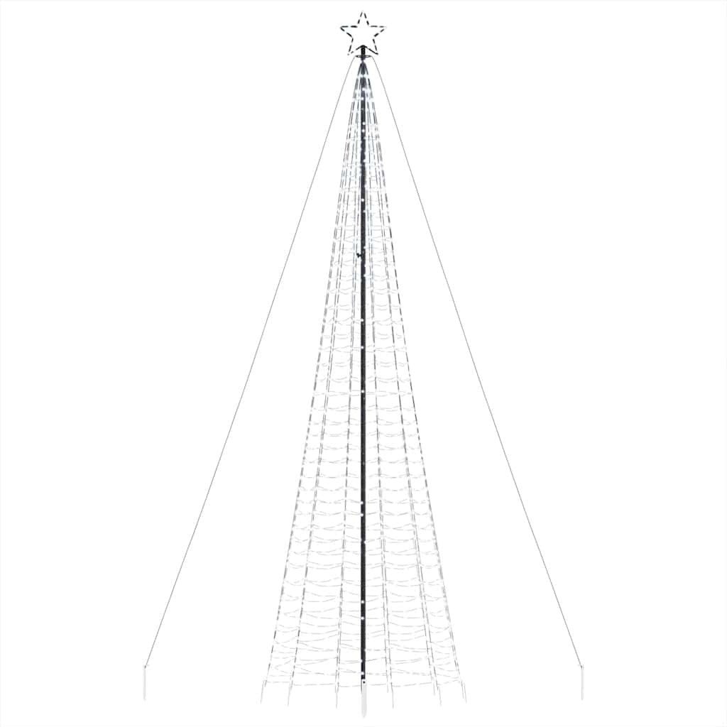 Vidaxl Árbol De Navidad Led Con Estacas 1534 Leds Blanco Frío 500 Cm_3